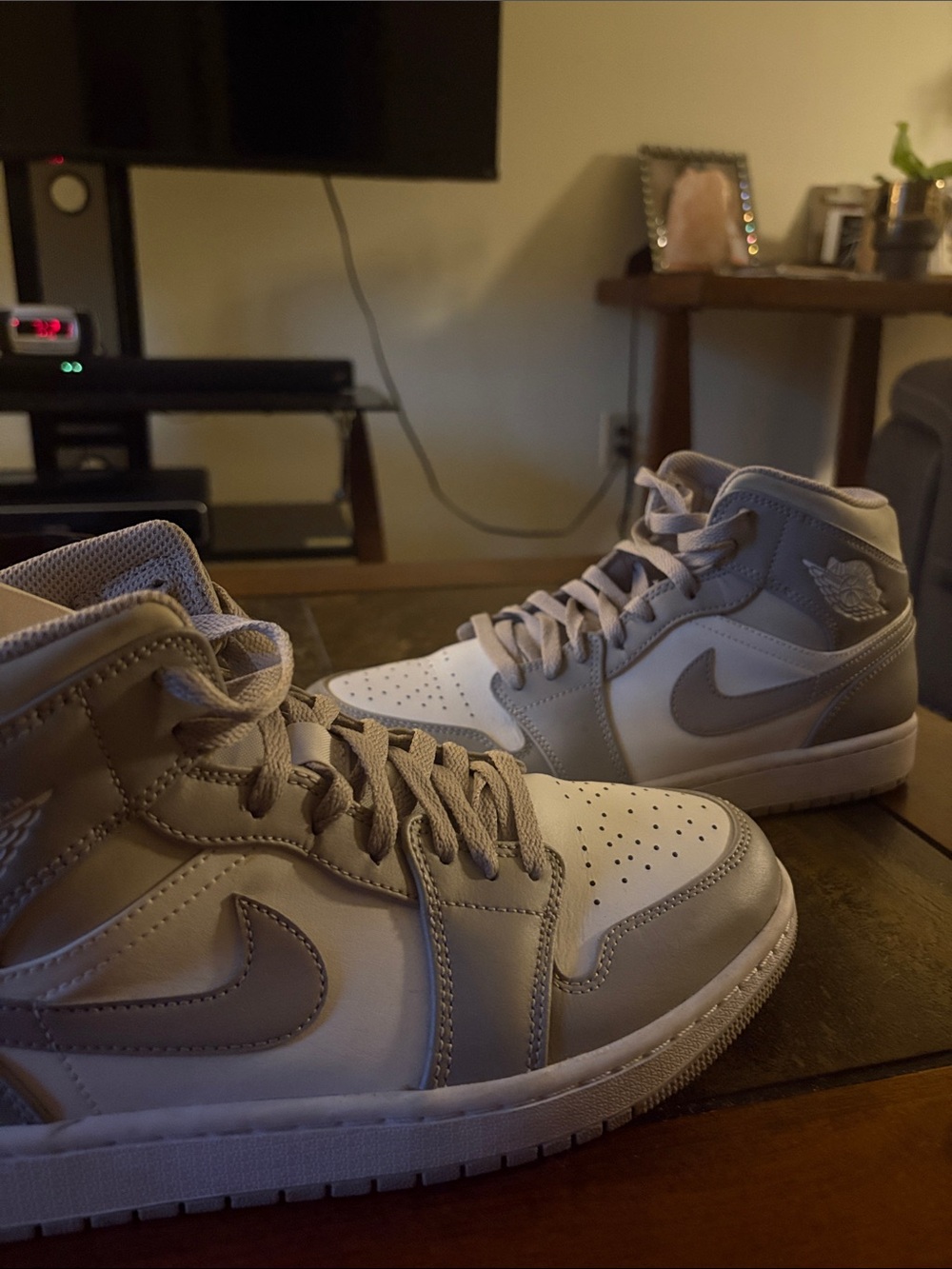Nike Men's High-Top Sneakers - Light Gray & White